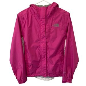 EUC! The North Face Hyvent Waterproof Jacket Windbreaker Pink/White Size S/P